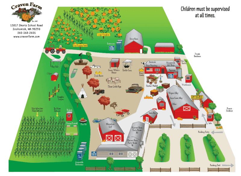 Snohomish County has many destinations for your family this Halloween. There are 7 mega farm Snohomish County Pumpkin Patch destinations in the Snohomish valley, a sprawling rural area to the east of Everett. Craven Farms
