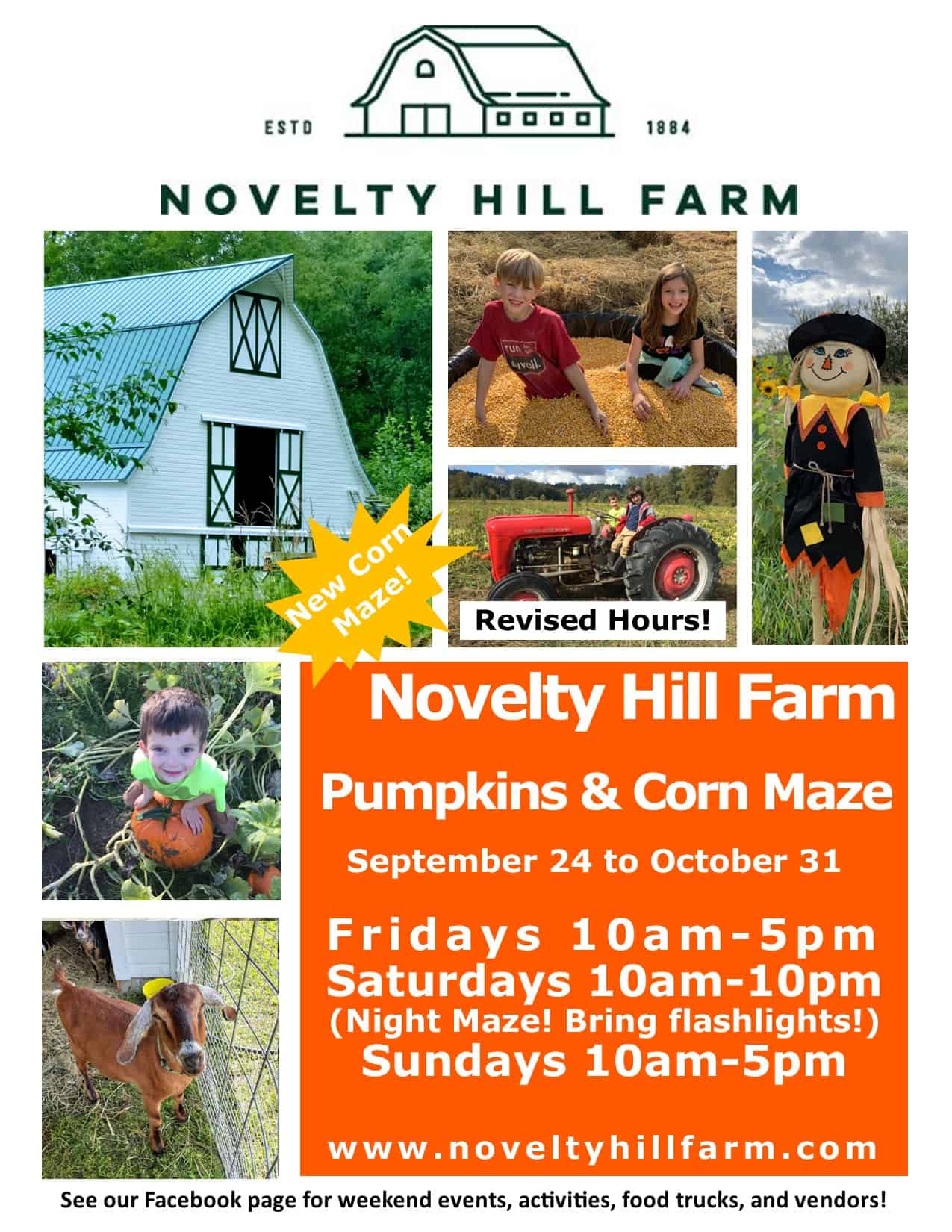 Snohomish County has many destinations for your family this Halloween. There are 7 mega farm Snohomish County Pumpkin Patch destinations in the Snohomish valley, a sprawling rural area to the east of Everett. novelty hill farm