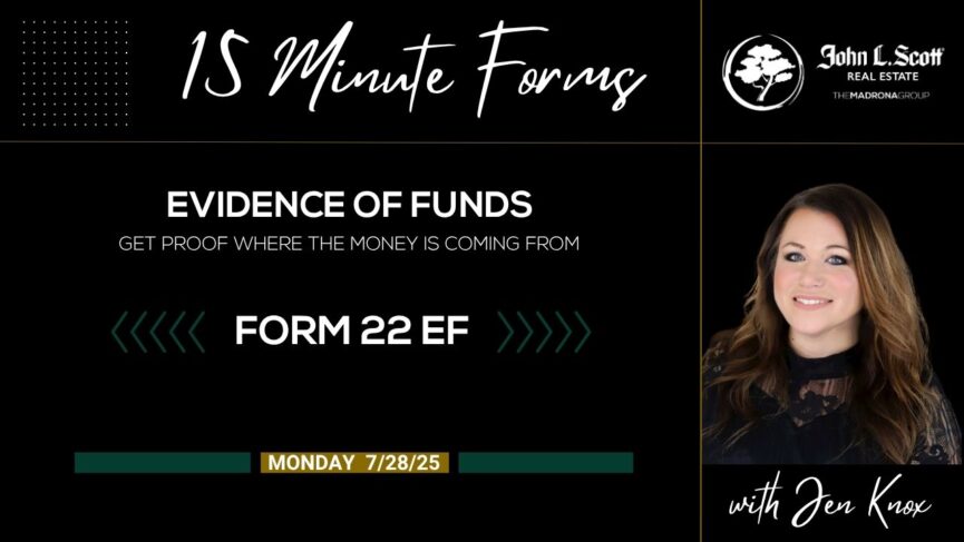 Form 22ef evidence of funds